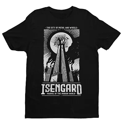 Buy Isengard City T-Shirt Mythical Fantasy Ring Movie Men's Black Shirt 100% Cotton • 11.99£