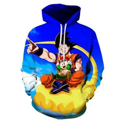 Buy Hot Anime Coat Hooded Goku 3D Print Fashion Hoodie Sweater Pullover Top • 20.99£