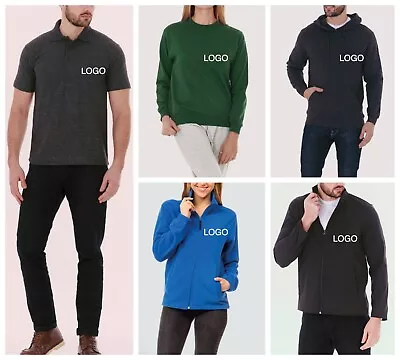 Buy Personalised Embroidery Polo Shirt Sweatshirt Fleece Hoodie Embroidered Lot  • 14.99£