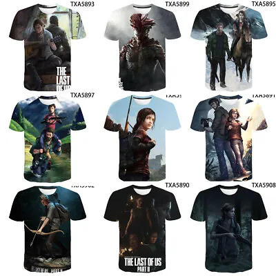Buy The Last Of Us 3D T-Shirts Cosplay Ellie Short Sleeves Sport Fitness Tops Tee • 12£