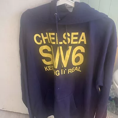 Buy Chelsea FC   ChelseaSW6 Hoodie Sweatshirt Dark Blue / Yellow / UK Size XL • 9.99£