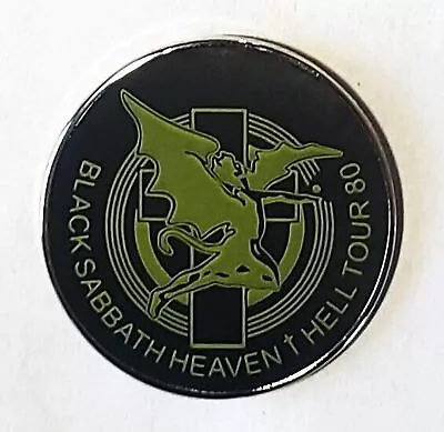 Buy Black Sabbath Heaven And Hell Tour 1980 Enamel Pin Hat Badge Band Merch Swag • 7.51£