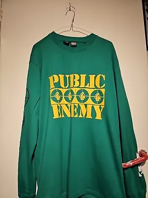 Buy Public Enemy Green Longsleeve Tshirt Medium Hip Hop Rap • 14.99£