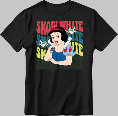 Buy Snow White Princess Disney Short Sleeve White-Black Men's / Women's T Shirt C529 • 11£