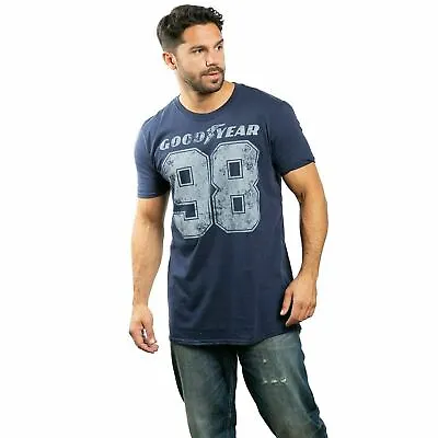 Buy Official Goodyear Mens  98 T-shirt Navy S - XXL • 13.99£