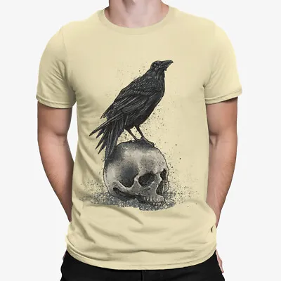 Buy Crow Skull Raven Mens T-Shirt | Screen Printed • 12.95£