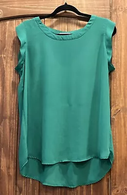 Buy Pleione Medium Shirt Blouse Boho Peasant Anthropologie Top Sleeveless Ruffle • 11.68£