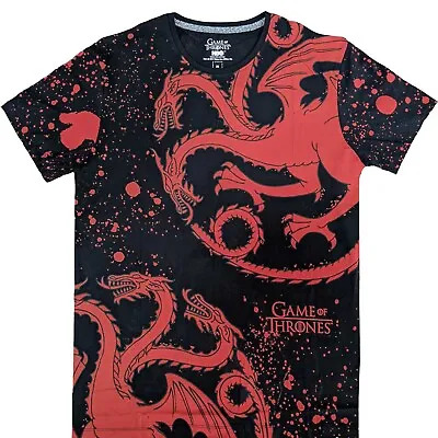 Buy Game Of Thrones - Targaryen Dragon All Over Print Official Licensed HBO T-Shirt • 16.99£