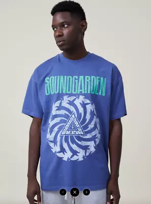 Buy Men's Licensed Soundgarden Tee Chris Cornell BNWT L/XL Oversized Vintage Blue • 31.01£