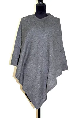 Buy Ladies Cashmere Poncho Wrap Jumper  V-Neck One Size Cape Shawl Handmade • 36.99£