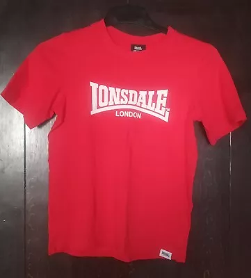 Buy 11-12 Years Lonsdale Red & White T-shirt • 6£