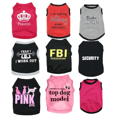 Buy Dog Cat T Shirt Outfit Costume Small Pet Puppy Clothes For Chihuahua Schnauzer • 4.79£