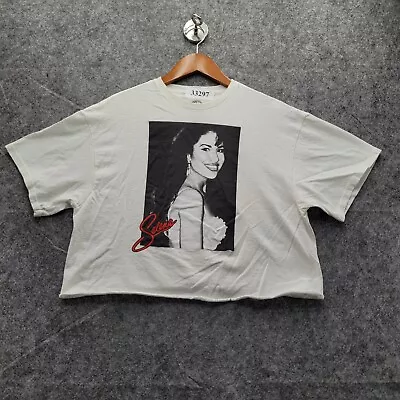 Buy Selena Quintanilla Crop-Top Shirt Large White Tour Merch Graphic Tee • 13.18£
