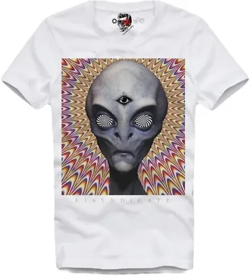Buy E1syndicate T Shirt  Animated Alien  Third Eye Dmt Optical Illusion Trance 5445 • 22.78£