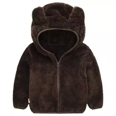 Buy Cute Teddy Bear Baby Kids Boy Girl Fleece Hoodie Coat Warm Fluffy Hooded Jacket⊰ • 13.82£