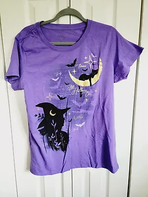 Buy Celebrate Halloween XL Women's T-Shirt Purple  All HALLOWS EVE  Witch On Broom • 12.87£