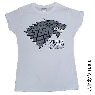 Buy Game Of Thrones T-Shirt OFFICIAL Stark Winter Is Coming Sigil Girls Fitted • 10.95£