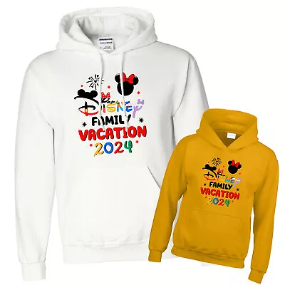 Buy NEW Disneyland Paris Hoodie 2024 Family Matching Mickey Minnie Unisex Kids Hoody • 20.99£