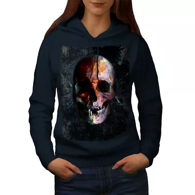 Buy Wellcoda Skull Head Evil Grave Womens Hoodie, Devil Casual Hooded Sweatshirt • 28.99£
