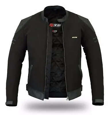 Buy KYB® Mens Windproof Softshell Leather Jacket Motorbike Motorcycle Biker Jackets • 49.95£