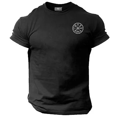 Buy Vegvisir T Shirt Small Gym Clothing Bodybuilding Workout Vikings Compass MMA Top • 10.99£