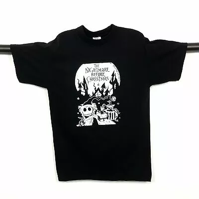 Buy Euro Tag THE NIGHTMARE BEFORE CHRISTMAS Tim Burton Movie T-Shirt Medium Black • 34.99£