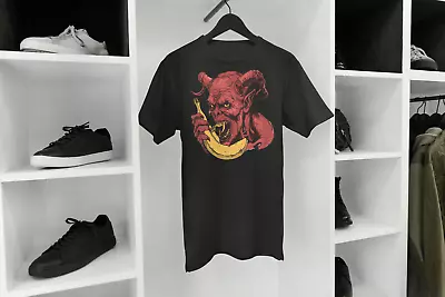 Buy Devil Eating A Banana T-shirt, Satan Art, Alternative Clothing, Funny T-shirt • 15.99£