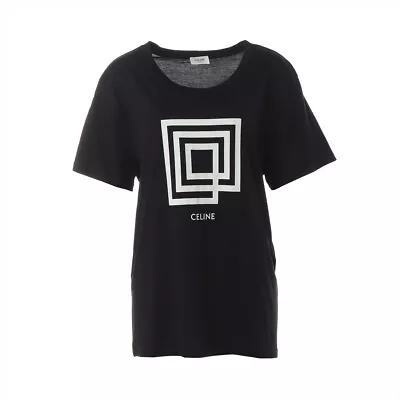 Buy Celine 19SS Cotton T Shirt XL Womens Black Labyrinthe Show Invitation Tee Classi • 148.87£