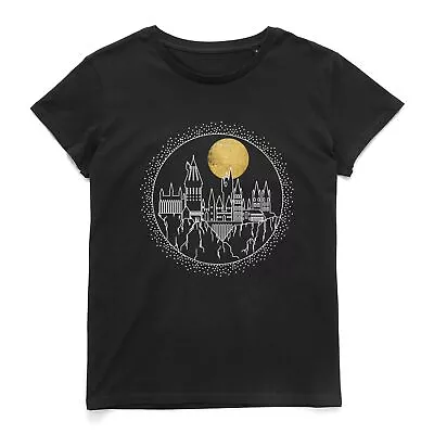 Buy Official Harry Potter Hogwarts Castle Moon Women's T-Shirt • 17.99£