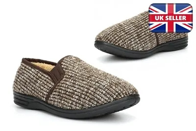Buy Mens Carpet Slippers Mens Slip On Slippers Mens Warm Slippers Mens Slippers Size • 12.94£