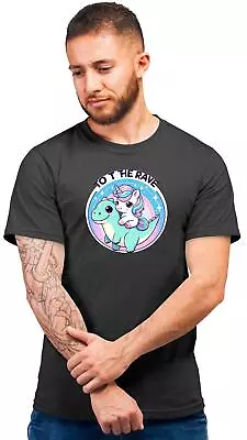 Buy Cute Rave Party 2 Unicorn Dino T-Shirt  Mens Top • 10£