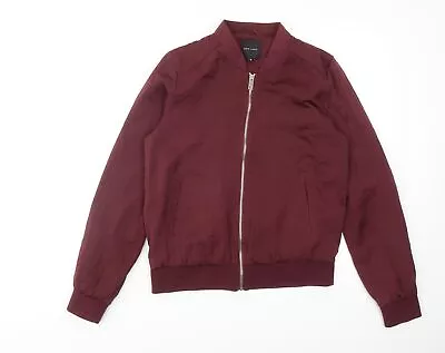 Buy New Look Womens Red Varsity Jacket Size 10 Zip • 9£