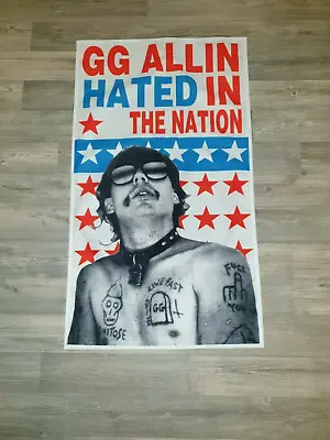 Buy GG Allin Flag Flagge Poster Jeff Clayton Michael Davis 66 • 25.74£