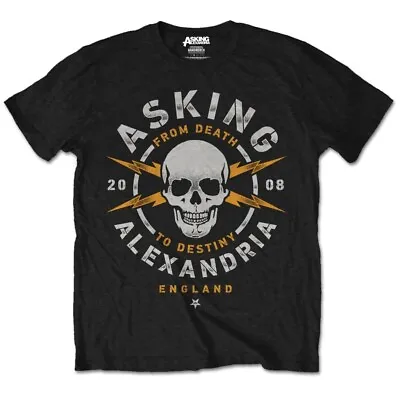 Buy Asking Alexandria Danger Skull Logo Unisex Black T-Shirt New & Official Merch • 13.99£