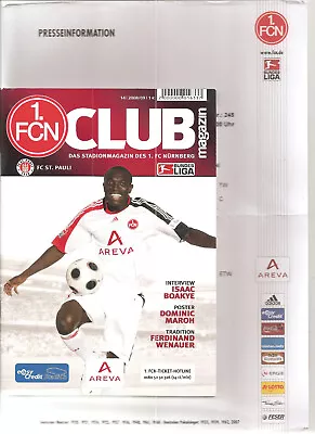 Buy BRD 1. FC NÜRNBERG 200/09 V FC St. Pauli - Bundesliga Programm • 2.50£