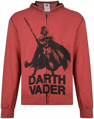 Buy Mens Star Wars Darth Vader Zipped Hooded Cotton Hoodie Size S-xl • 9.99£