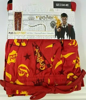 Buy Harry Potter Gryffindor Womens Plus Sz 3 (44-48 ) Soft Sleep Pants New Pockets  • 25.30£