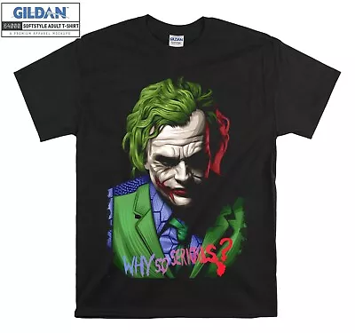 Buy Why So Serious Face Joker T-shirt Gift Hoodie Tshirt Men Women Unisex E655 • 29.99£