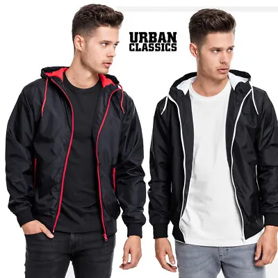 Buy Urban Classics Contrast Windrunner Rain Jacket Between-Seasons Windbreaker • 107.96£