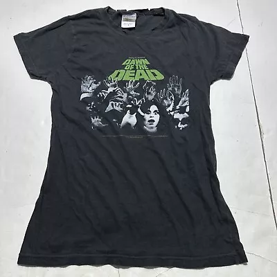 Buy Dawn Of The Dead T-Shirt Women’s Medium Y2K Classic Logo Black Zombies Tee • 13.26£