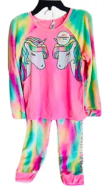 Buy Justice Pajamas 10 Girls Pink Unicorn Sleepover Shop Furry Warm Colorful Gift • 21.99£