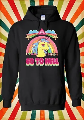 Buy Rainbow Unicorn Go To Hell Cartoon Men Women Unisex Top Hoodie Sweatshirt 1575 • 17.95£