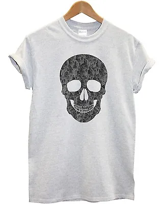 Buy Skull Skull T Shirt Emo Indie Hipster Mens Womens Kids Clothing Fashion Style • 11.95£