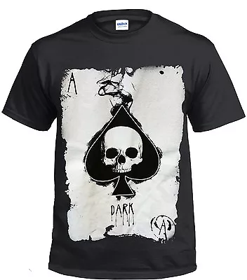 Buy Ace Of Spades Cotton T Shirt Poker Card Skull Rock Goth Dark Top • 10.99£