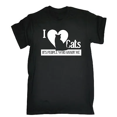 Buy I Love Cat People Annoy Me T-SHIRT Pet Owner Cat Kittens Sarcasm Birthday Funny • 12.95£