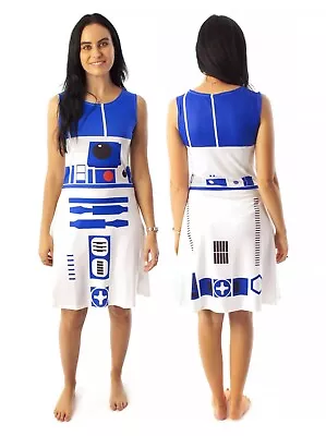 Buy NEW Star Wars R2D2 Costume Dress Women's Ladies Cosplay Droid White Clothing L • 33.07£