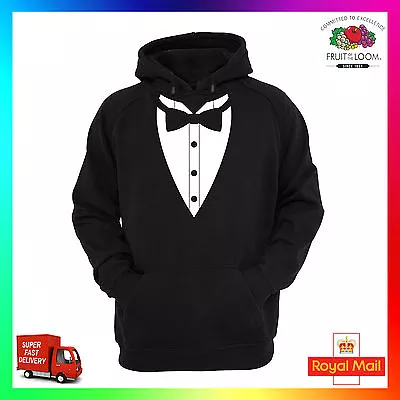Buy Bow Tie Hoodie Hoody Dicky Dickie Tux Tuxedo Funny Mens Cool Suit Smart Gift Him • 24.99£