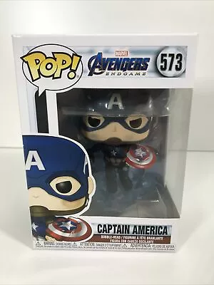 Buy Funko Pop! Movies Avengers Endgame Captain America 573 Vinyl Figure  • 14.99£