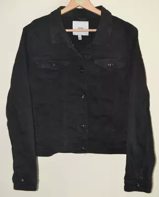Buy Womens ICHI Black Denim Jacket Eur 38 UK 12 • 17.64£