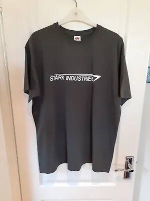 Buy Men's Marvel  Stark Industries  Dark Grey T Shirt. Size X Large. Front Spellout. • 15£